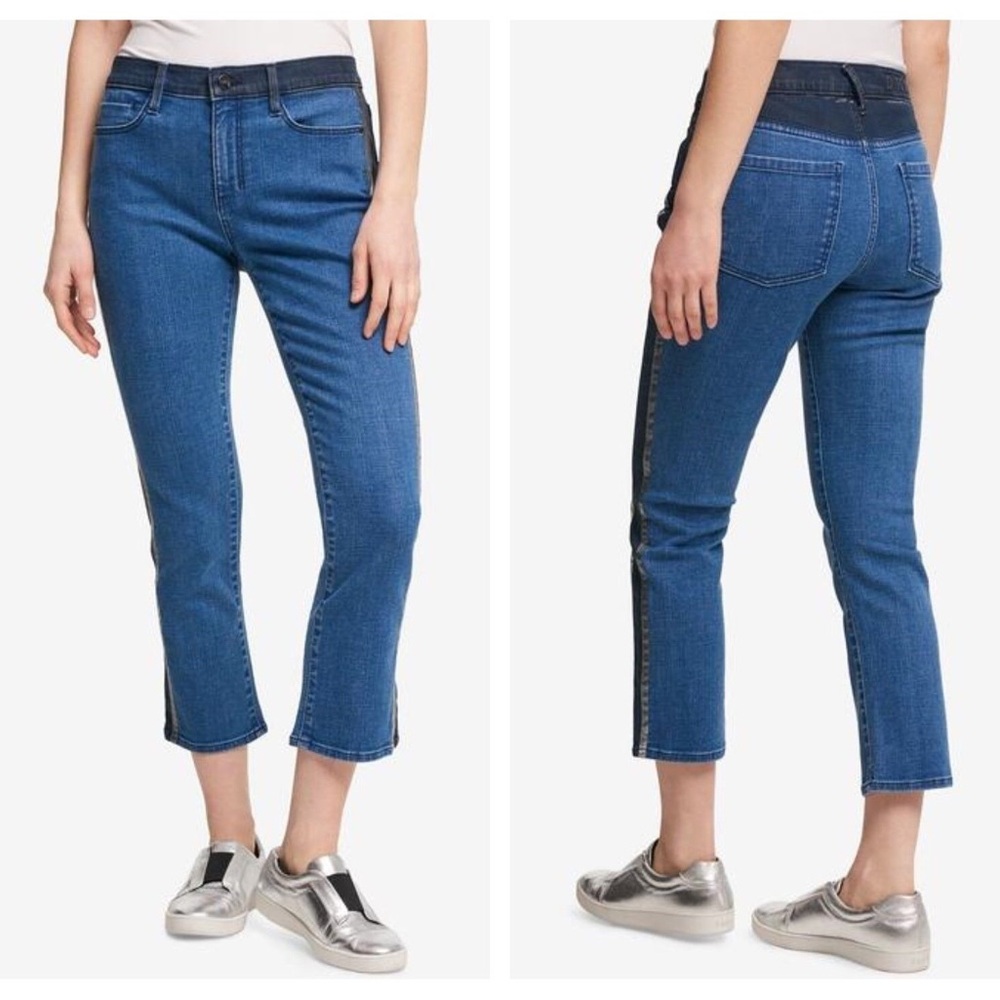 NWT DKNY Metallic Trimmed Jeans Size 31